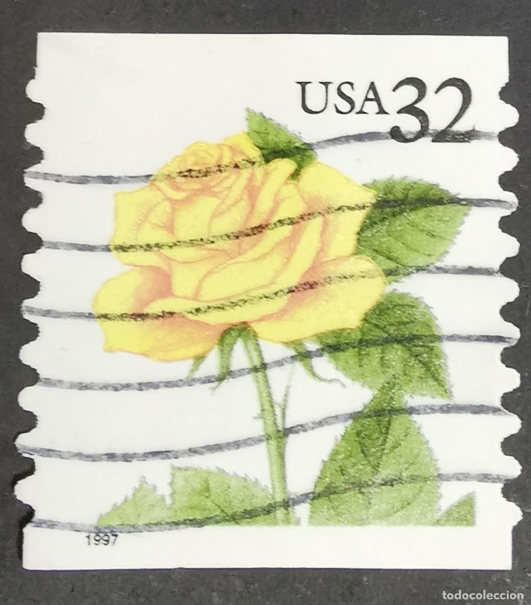 Briefmarken: Sello Estados Unidos U.S.A.1996,Rosa amarilla superior imperf, 32 &cent; Michel US 2795BDo