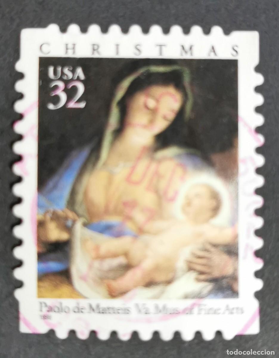 Briefmarken: Sello Estados Unidos U.S.A.1996,La Virgen y el Ni&ntilde;o, de Paolo de Matteis, 32 &cent; Michel US 2798