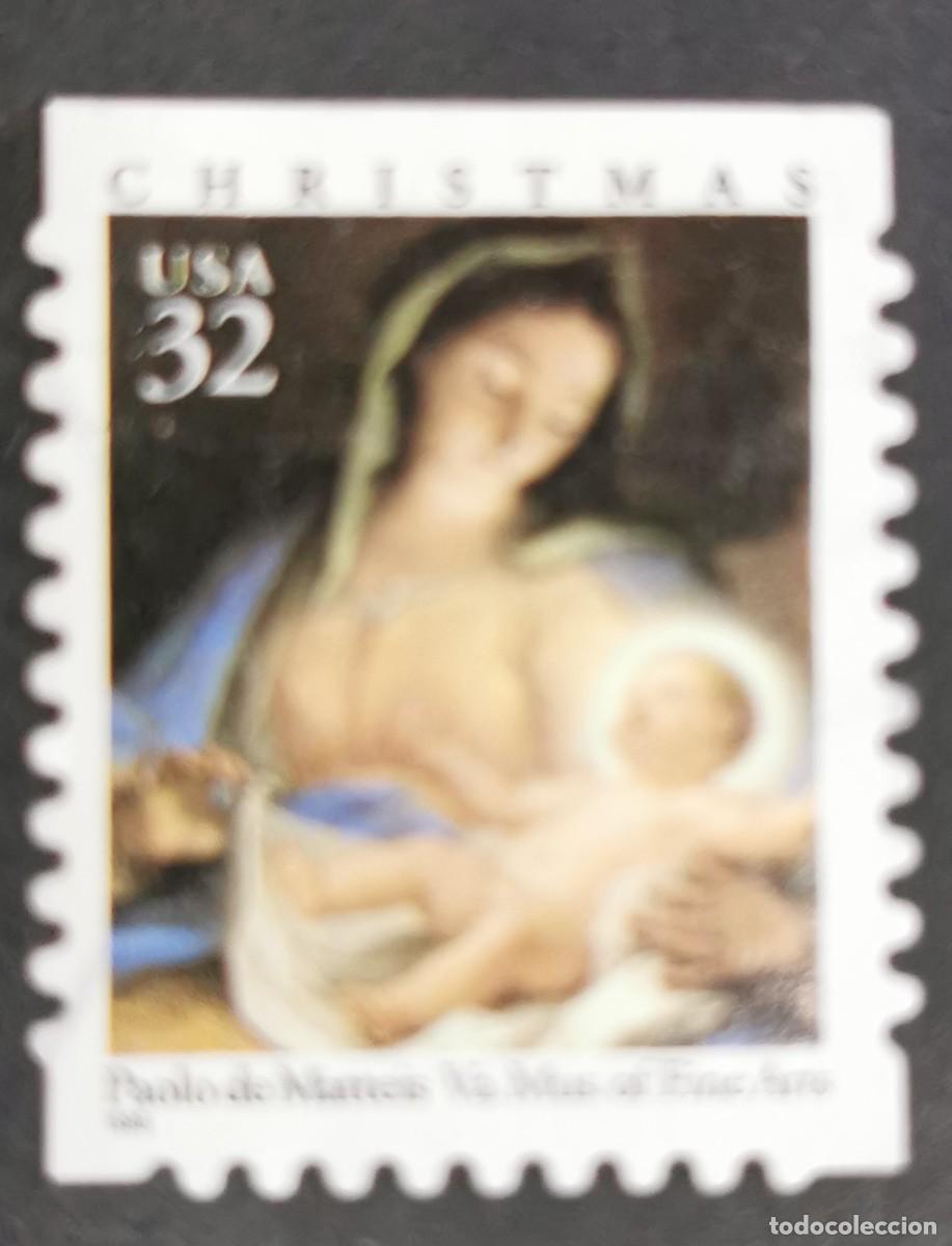 Briefmarken: Sello Estados Unidos U.S.A.1996,La Virgen y el Ni&ntilde;o, de Paolo de Matteis, 32 &cent; Michel US 2799BDo