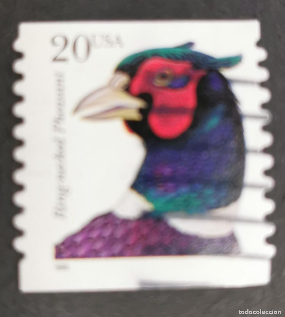 Briefmarken: Sello Estados Unidos U.S.A.1998,Fais&aacute;n cuello anillado (Phasianus colchicus), 20 &cent; Michel US 2995BC