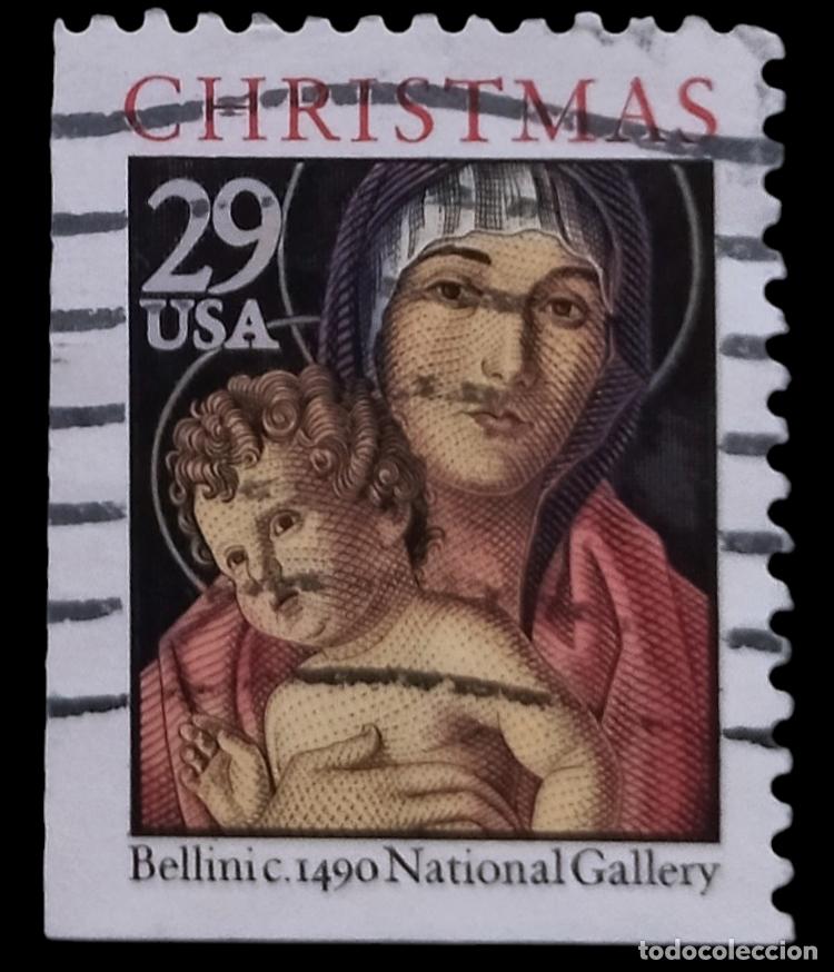 Sellos: ESTADOS UNIDOS 1992 Navidad. USADO.