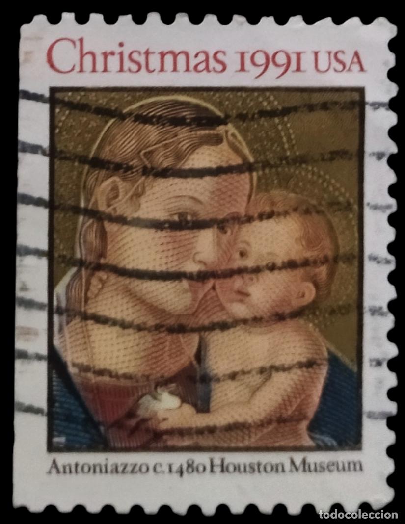 Sellos: ESTADOS UNIDOS 1991 Navidad. USADO.
