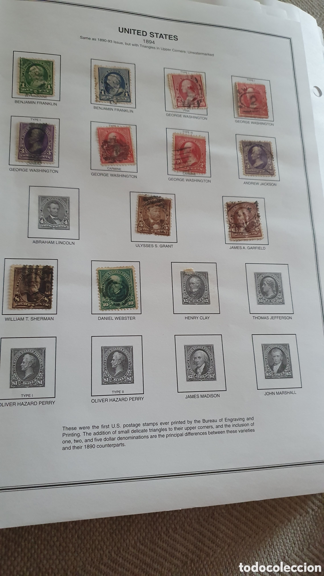 Sellos: 12 sellos estados unidos 1894