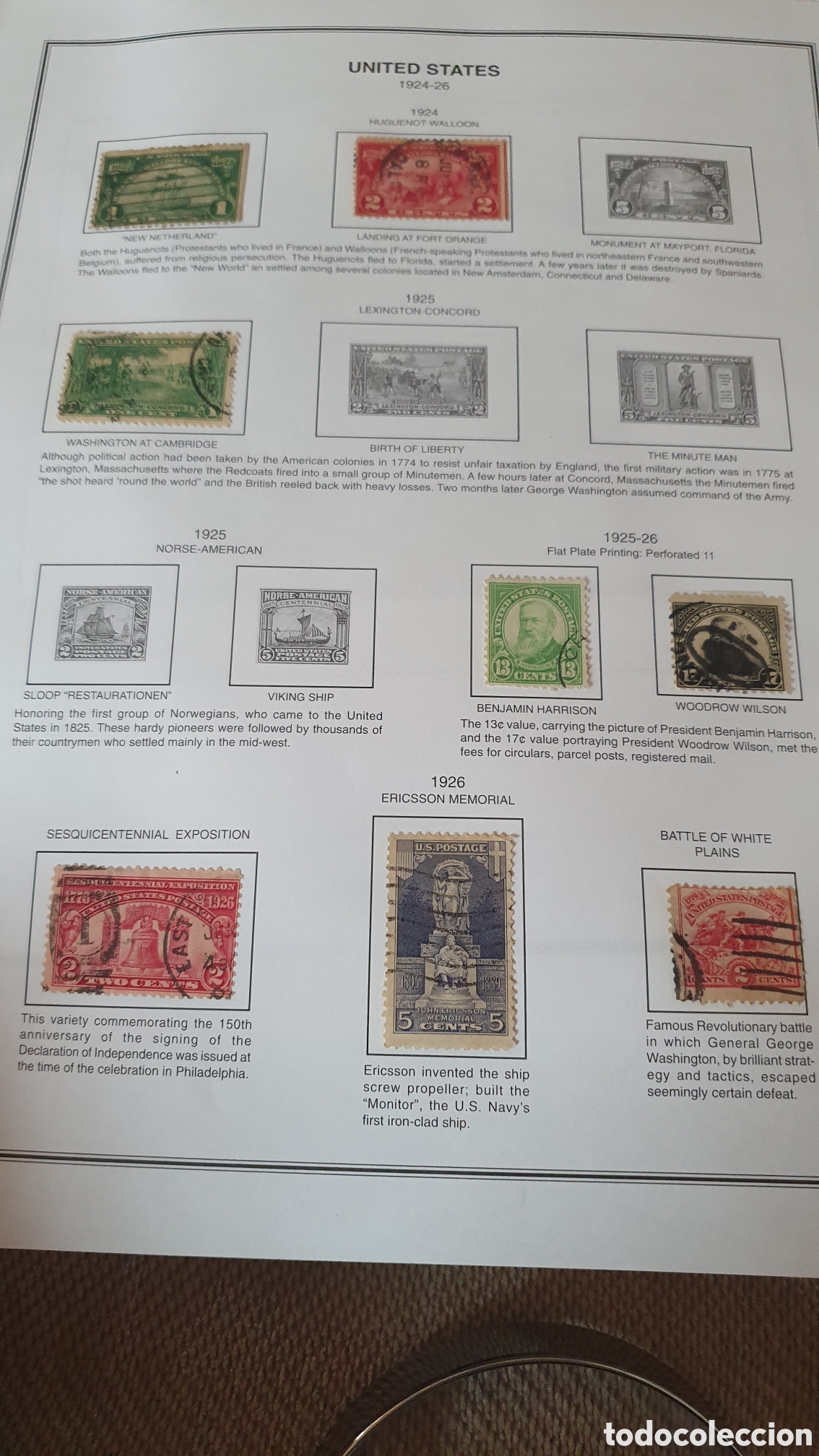 Sellos: 8 sellos estados unidos 1924.1926