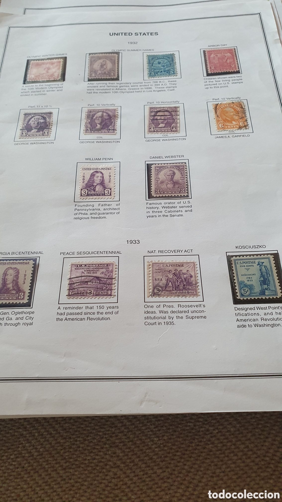 Sellos: 14 sellos estados unidos 1932.1933