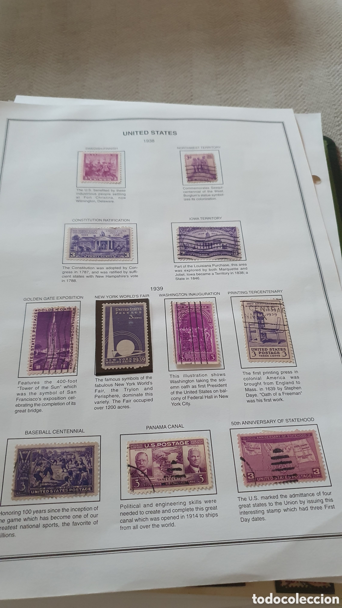 Sellos: 11 sellos estados unidos 1938.39