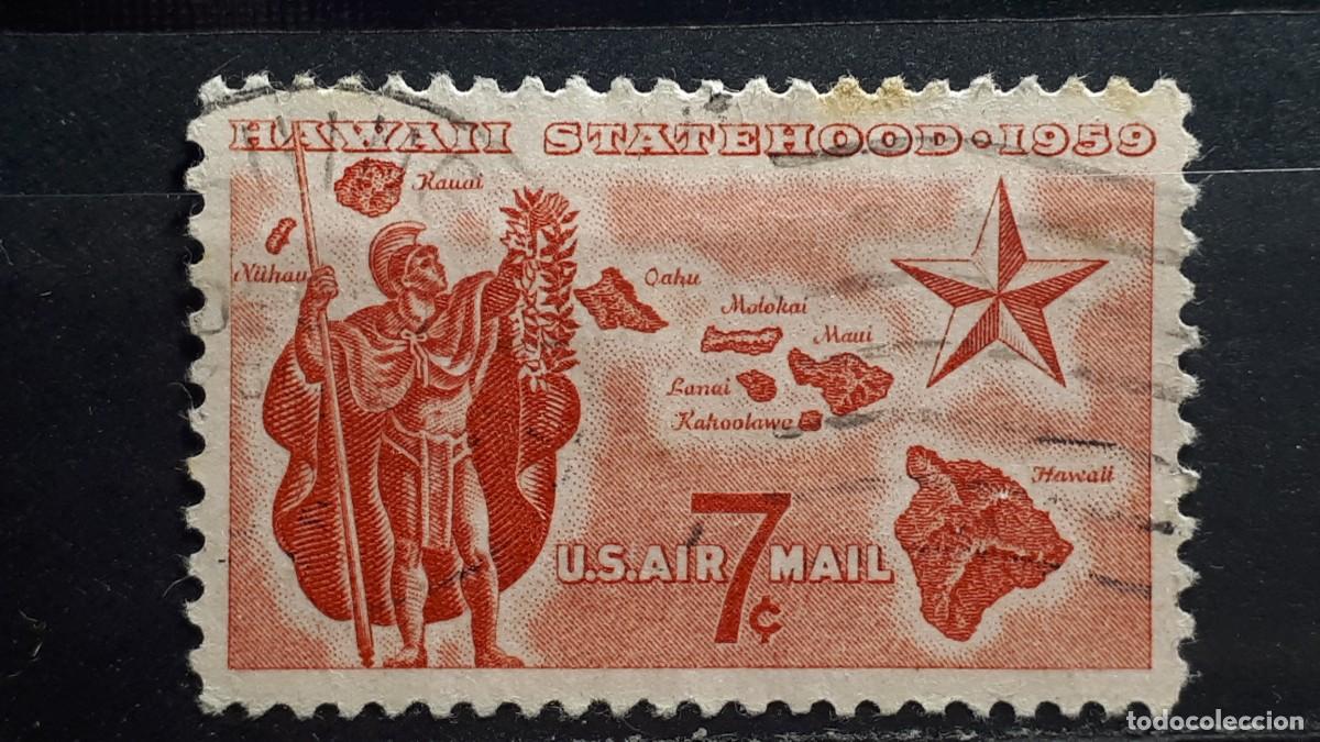 Sellos: ESTADOS UNIDOS. A&Ntilde;O 1959 &deg;. YVERT A&eacute;reo 55.