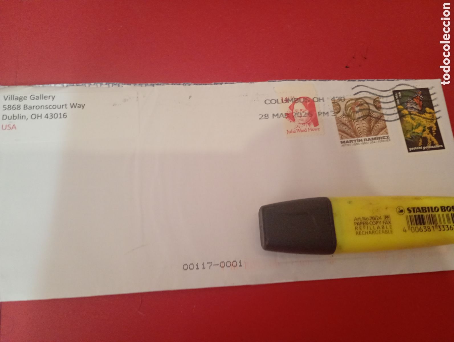 Sellos: Sobre franqueado Estados Unidos