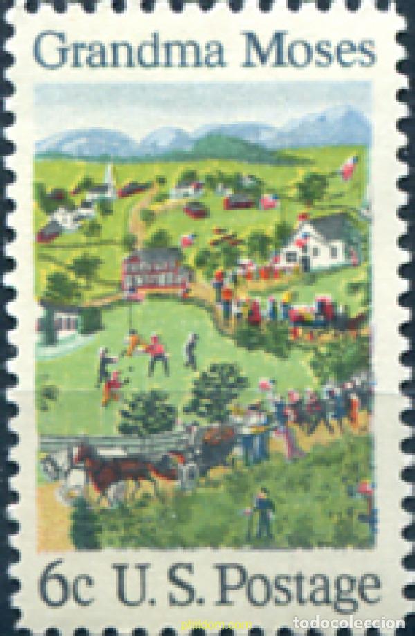 Sellos: 161900 MNH ESTADOS UNIDOS 1969 PINTURA DE GRANDMA MOSES