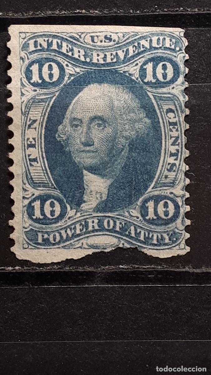 Sellos: ESTADOS UNIDOS. A&Ntilde;O 1862-71. (*). FISCAL. YVERT 58