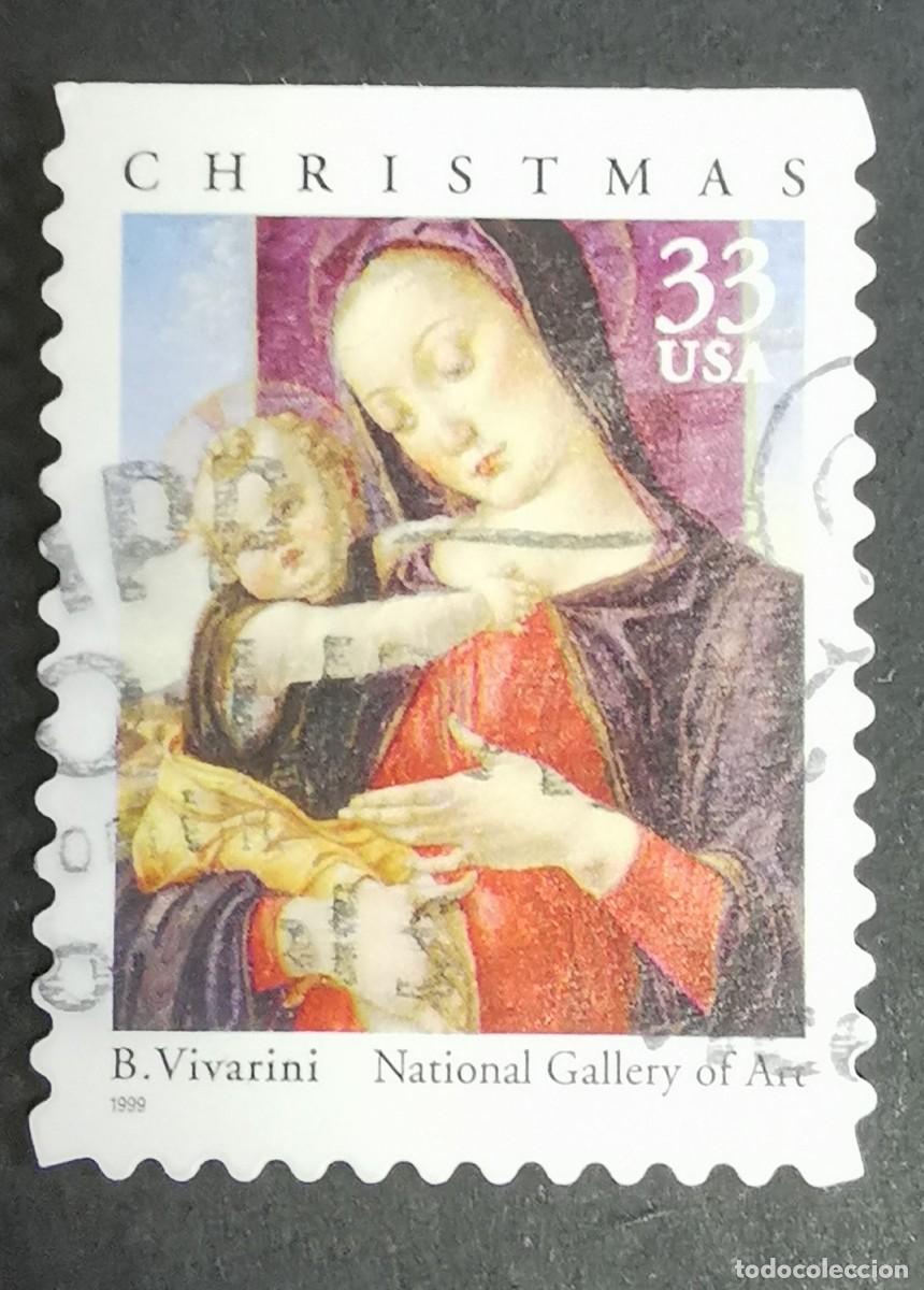 Timbres: Sello Estados Unidos U.S.A.1999,La Virgen y el Ni&ntilde;o de Bartolomeo Vivarini, 33 &cent; Michel US 3215BEol