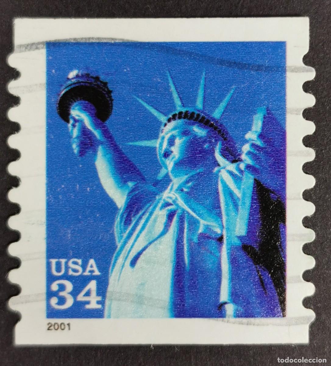 Selos: Sello Estados Unidos U.S.A.2001,Estatua de la Libertad, 34 &cent; Michel US 3399