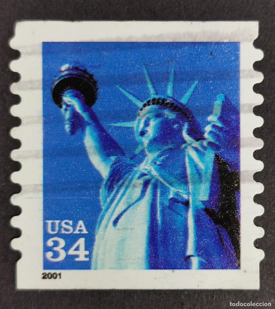 Selos: Sello Estados Unidos U.S.A.2001,Estatua de la Libertad, 34 &cent; Michel US 3399