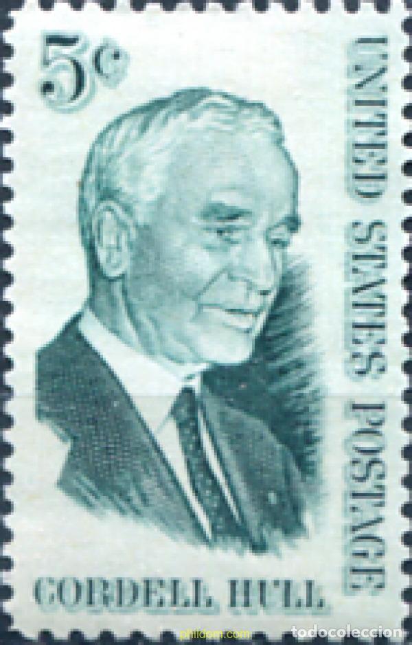Sellos: 161782 MNH ESTADOS UNIDOS 1963 CORDELL HULL (1871-1955)