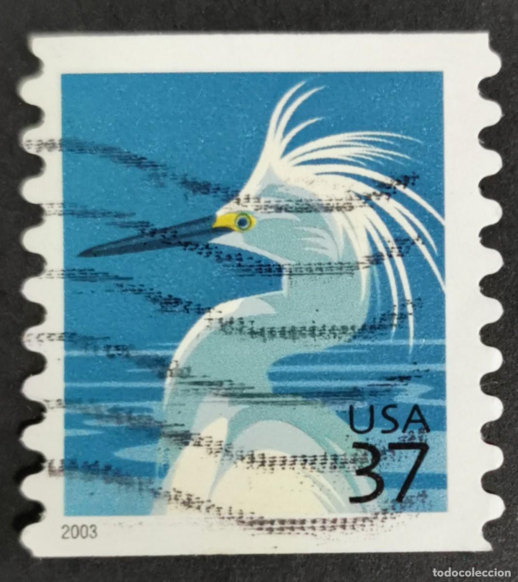 Selos: Sello Estados Unidos U.S.A.2003,Garceta n&iacute;vea (Cascada de la garceta), 37 &cent; Michel US 3796