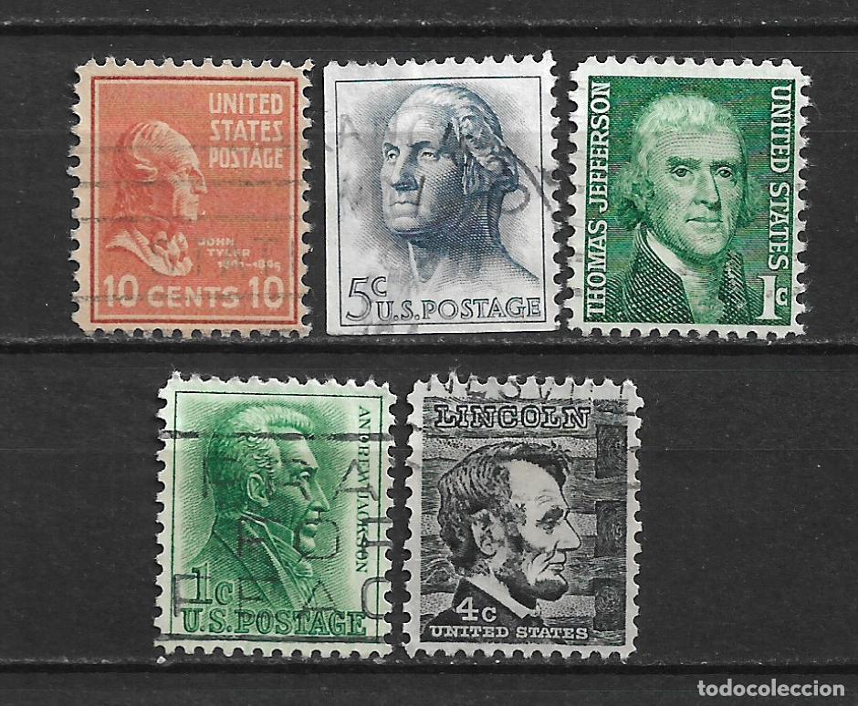 Sellos: estados unidos 5 sellos usado - 11/18