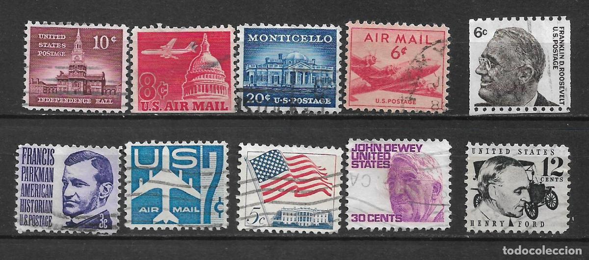 Sellos: estados unidos 10 sellos usado - 28/25