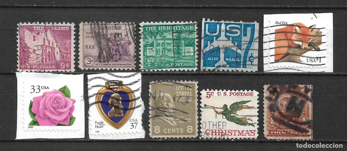 Sellos: estados unidos 10 sellos usado - 28/25
