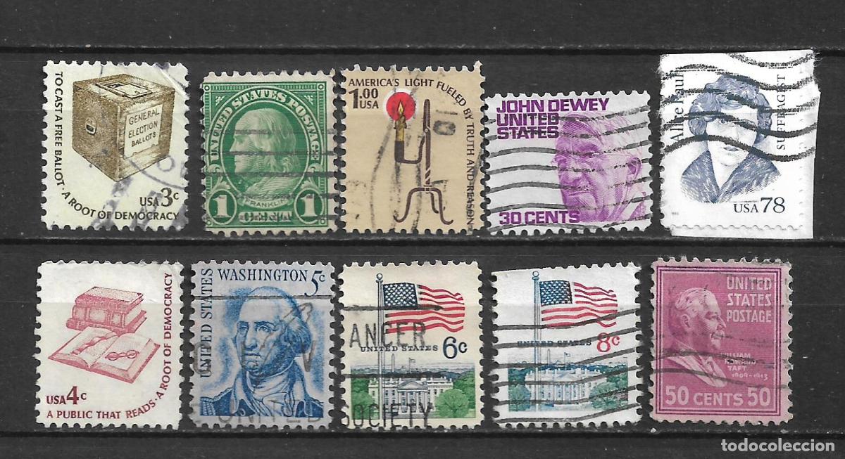 Sellos: estados unidos 10 sellos usado - 28/25