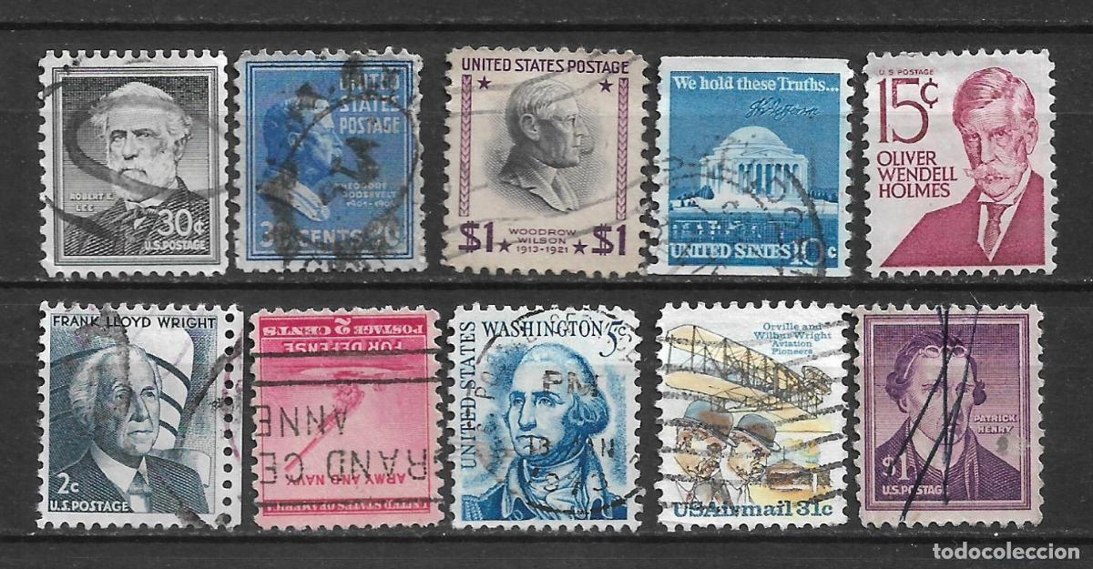 Sellos: estados unidos 10 sellos usado - 28/26