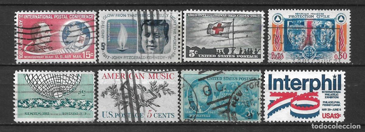Sellos: estados unidos 8 sellos usado - 28/26