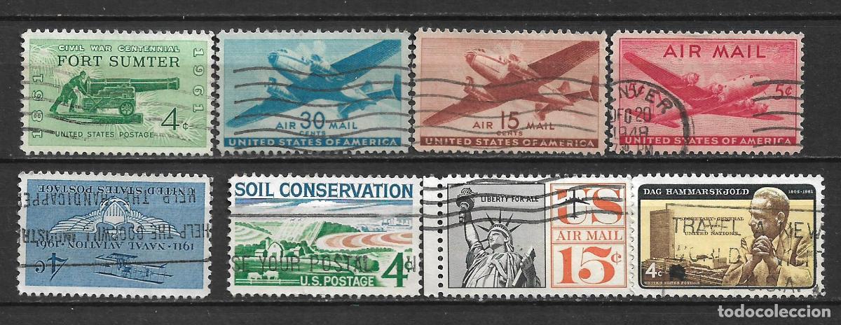 Sellos: estados unidos 8 sellos usado - 28/26