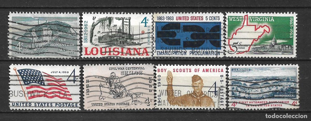 Sellos: estados unidos 8 sellos usado - 28/26