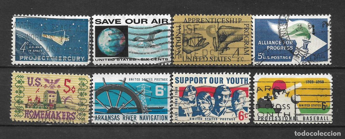 Sellos: estados unidos 8 sellos usado - 28/26