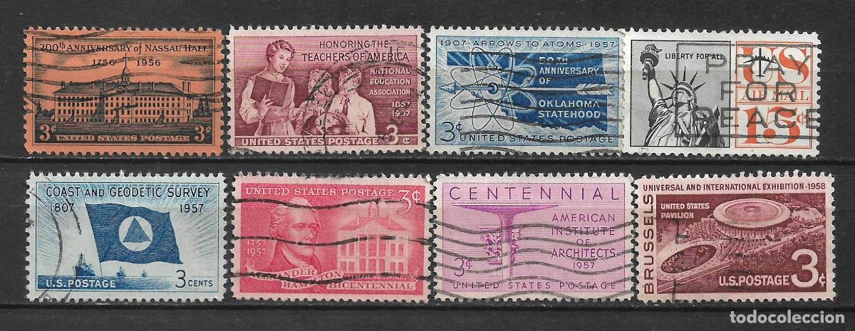 Sellos: estados unidos 8 sellos usado - 28/26