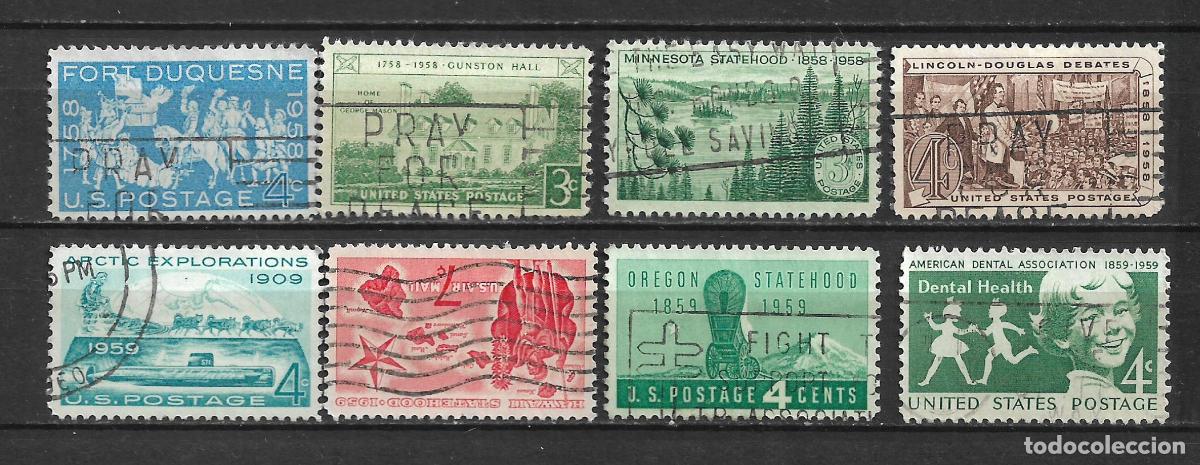 Sellos: estados unidos 8 sellos usado - 28/26