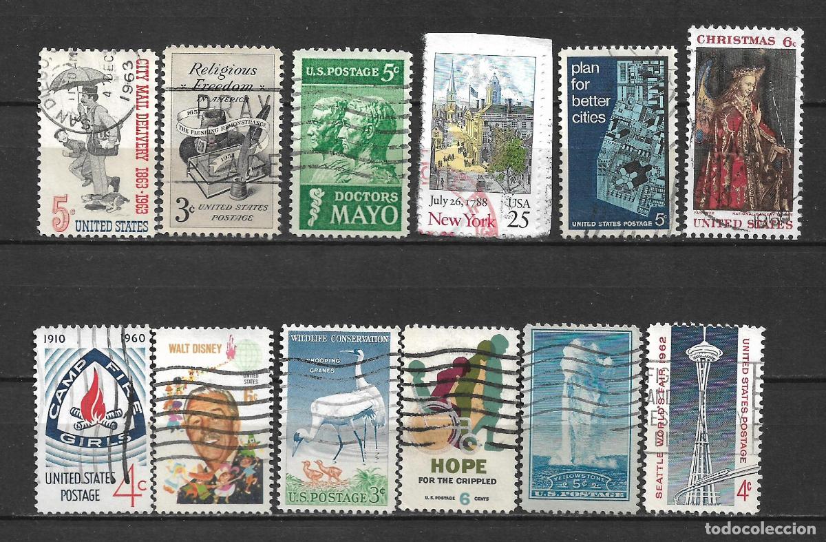 Sellos: estados unidos 12 sellos usado - 28/27