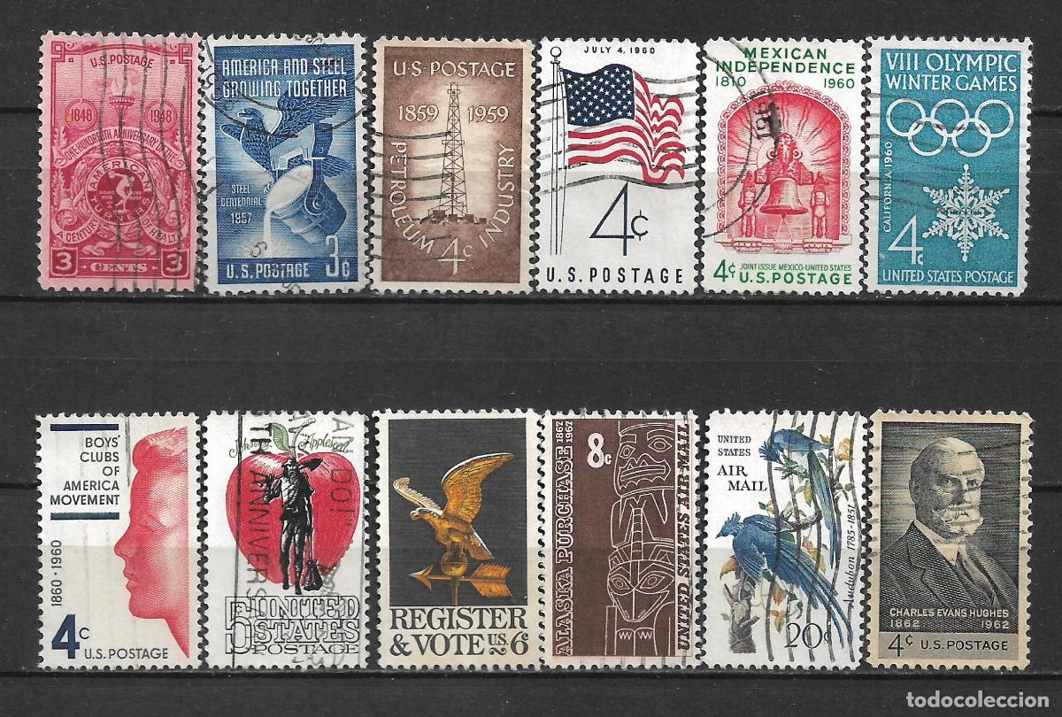 Sellos: estados unidos 12 sellos usado - 28/27