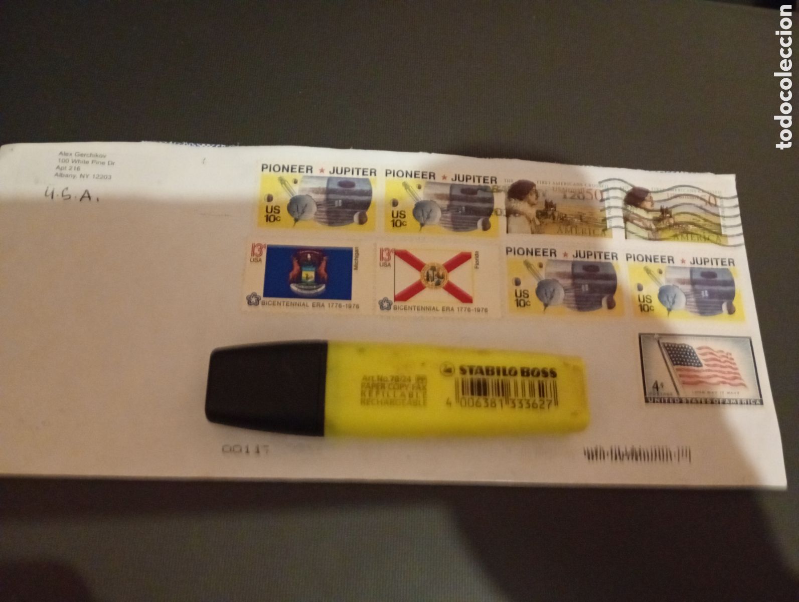 Sellos: Sobre franqueado Estados Unidos