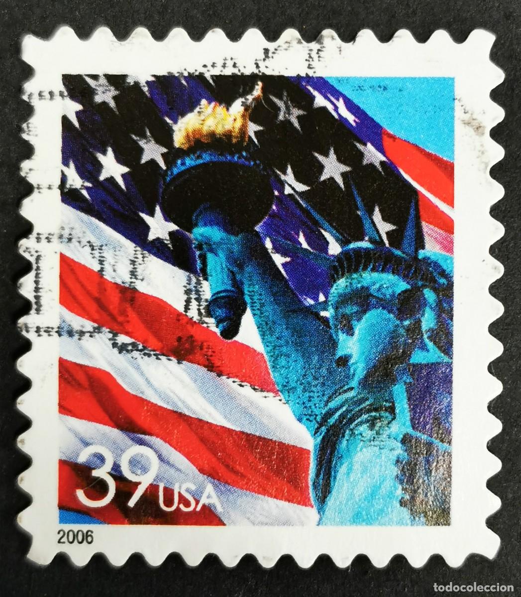 Stamps: Sello Estados Unidos U.S.A.2006,Bandera y Estatua de la Libertad, 39 &cent; Michel US 4069BA