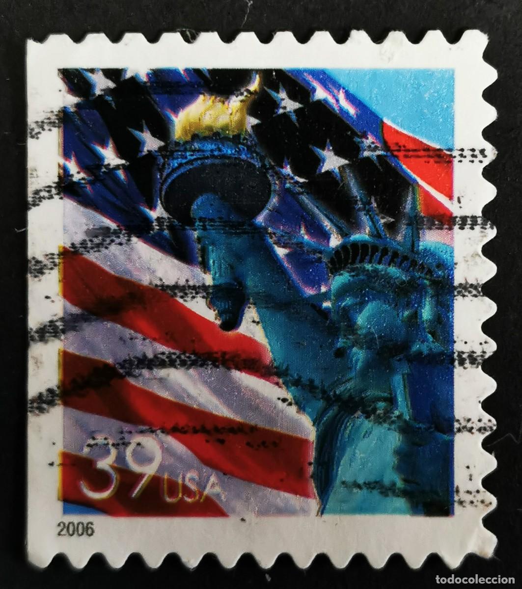 Timbres: Sello Estados Unidos U.S.A.2006,Bandera y Estatua de la Libertad, 39 &cent; Michel US 4019BDl