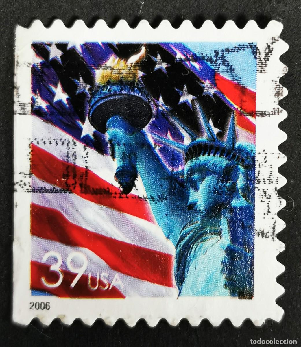 Timbres: Sello Estados Unidos U.S.A.2006,Bandera y Estatua de la Libertad, 39 &cent; Michel US 4019BDl