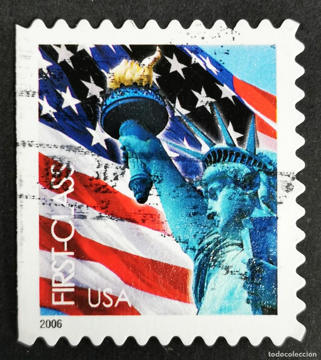 Timbres: Sello Estados Unidos U.S.A.2006,Bandera y Estatua de la Libertad, Clase primera, Michel US 4019BDl