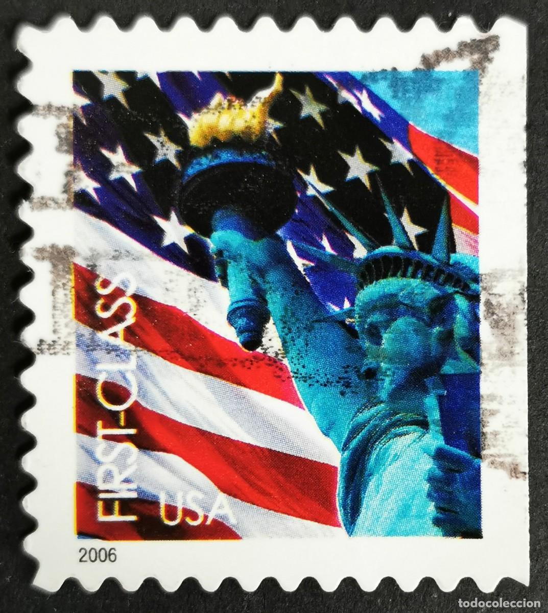 Stamps: Sello Estados Unidos U.S.A.2006,Bandera y Estatua de la Libertad, Clase primera, Michel US 4019BDr