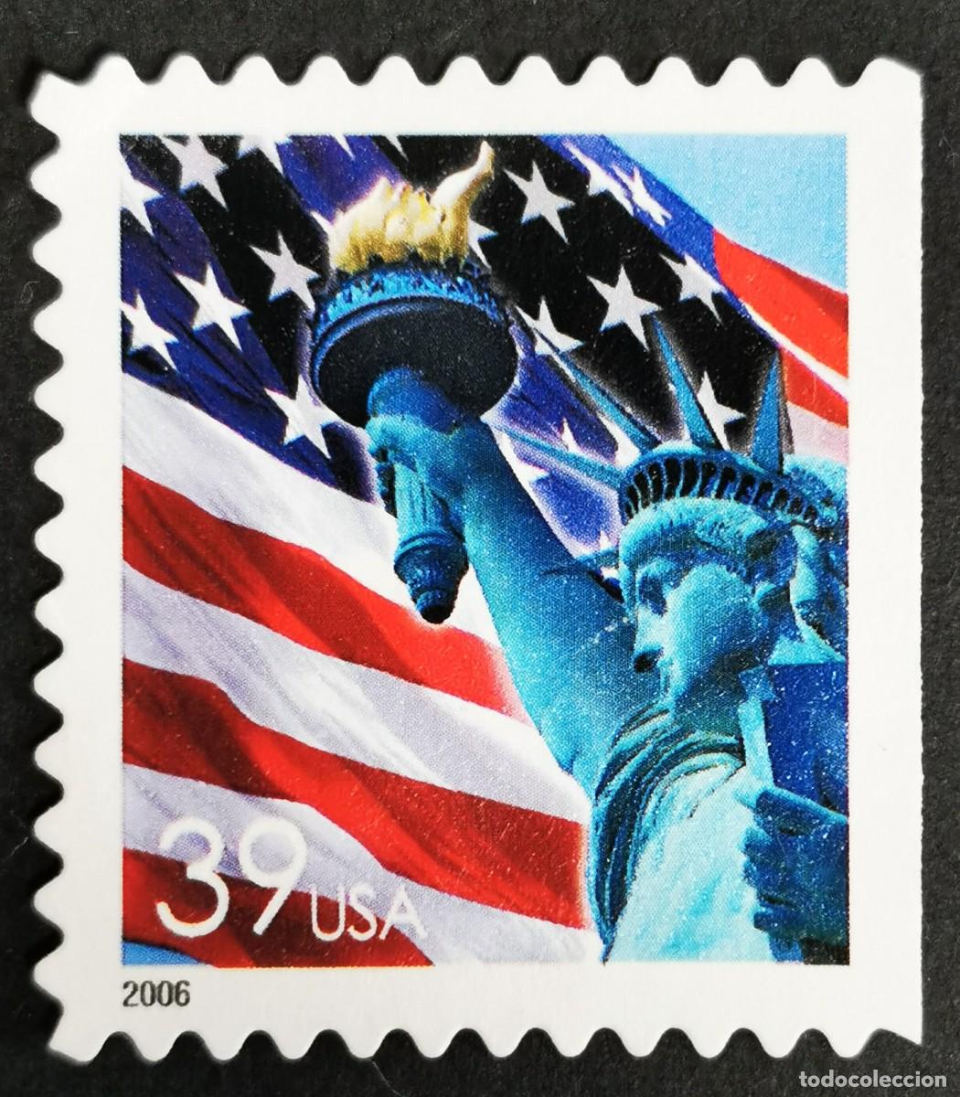 Timbres: Sello Estados Unidos U.S.A.2006,Bandera y Estatua de la Libertad, 39 &cent; , Michel US 4019BDr