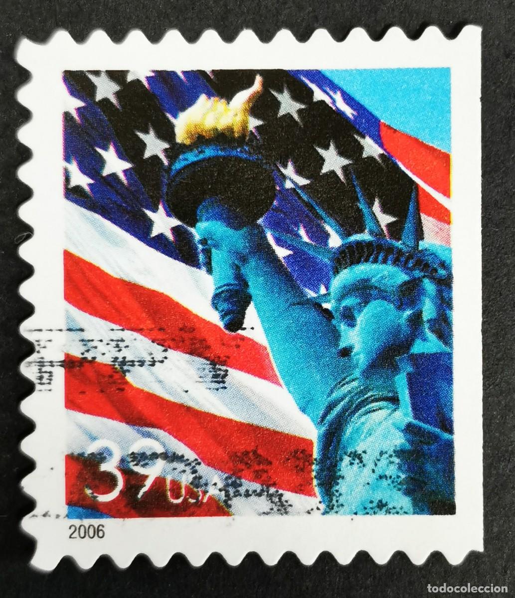 Timbres: Sello Estados Unidos U.S.A.2006,Bandera y Estatua de la Libertad, 39 &cent; , Michel US 4019BDr