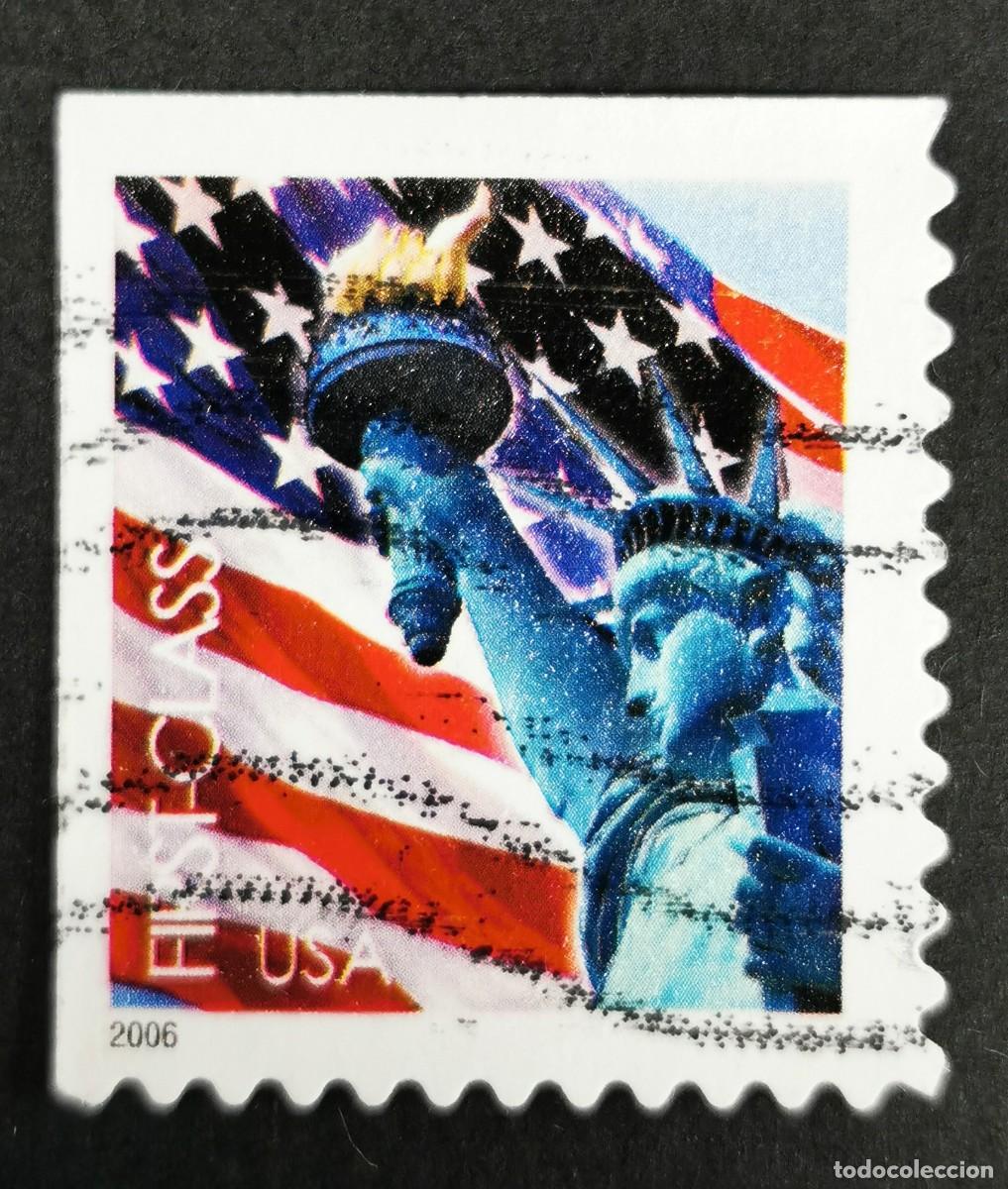 Francobolli: Sello Estados Unidos U.S.A.2006,Bandera y Estatua de la Libertad, Clase primera , Michel US 4019BIlo
