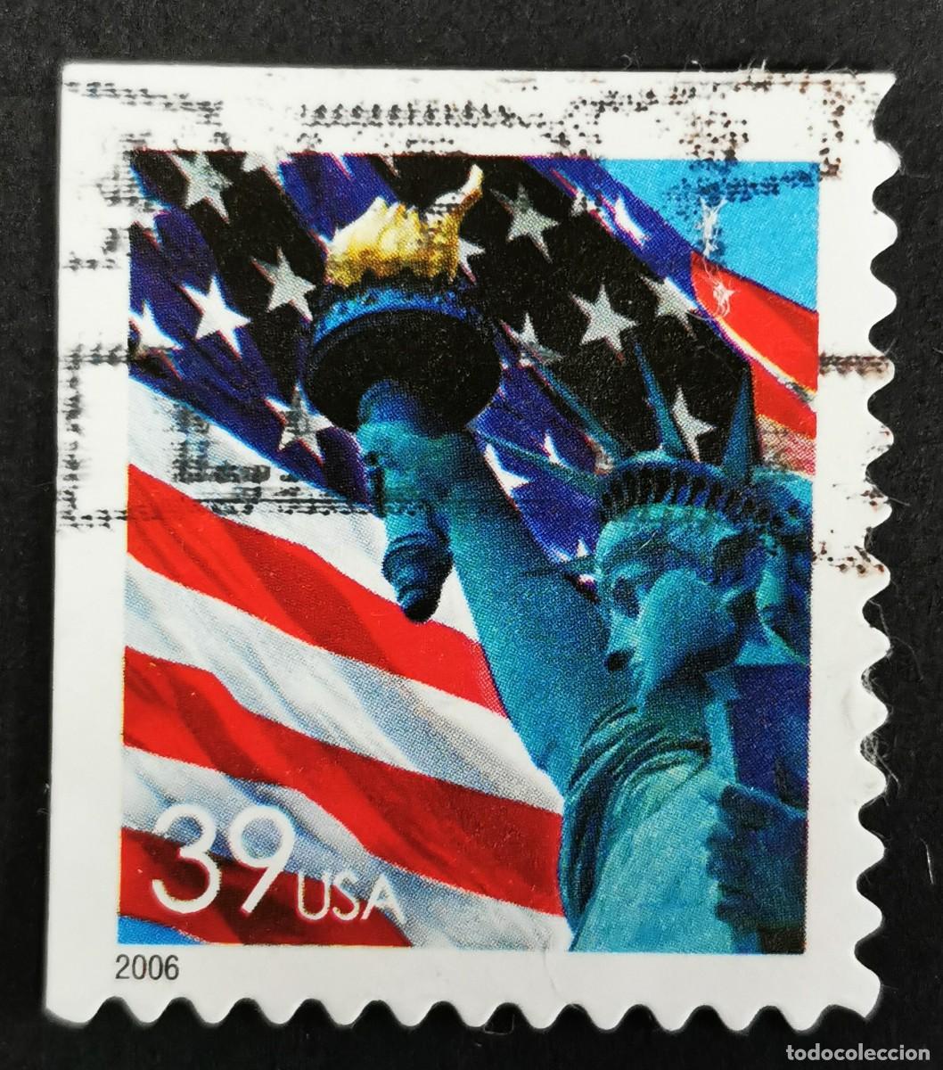 Francobolli: Sello Estados Unidos U.S.A.2006,Bandera y Estatua de la Libertad, 39 &cent; , Michel US 4019BIlo