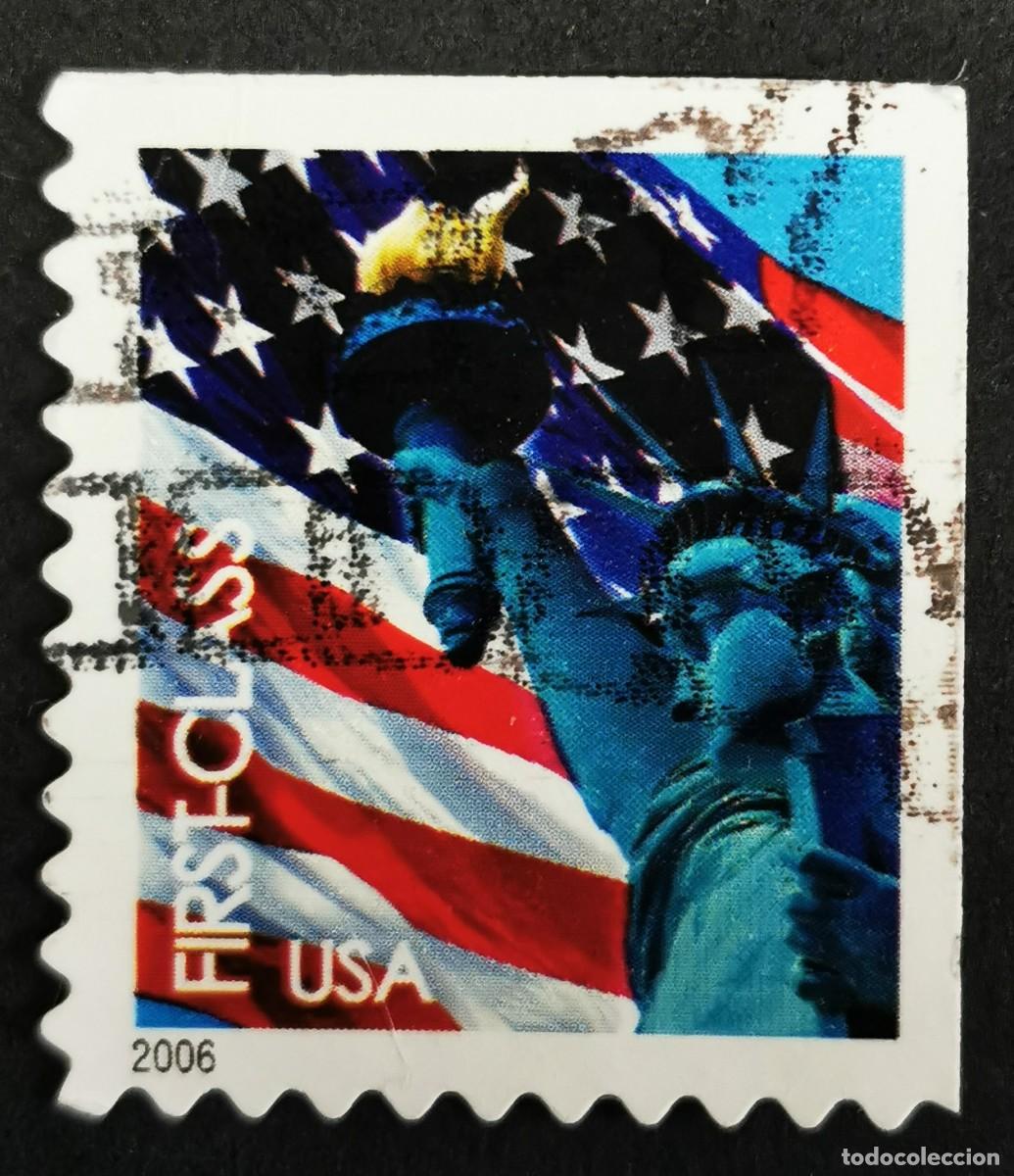 Timbres: Sello Estados Unidos U.S.A.2006,Bandera y Estatua de la Libertad, Clase primera , Michel US 4019BIro