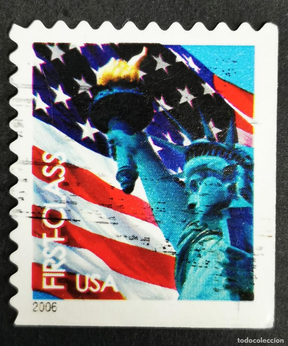 Timbres: Sello Estados Unidos U.S.A.2006,Bandera y Estatua de la Libertad, Clase primera , Michel US 4019BHr