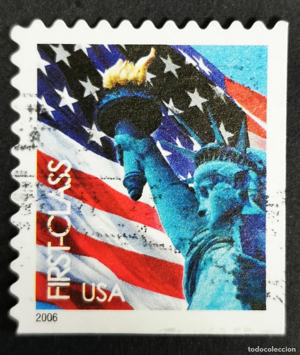 Timbres: Sello Estados Unidos U.S.A.2006,Bandera y Estatua de la Libertad, Clase primera , Michel US 4019BHr