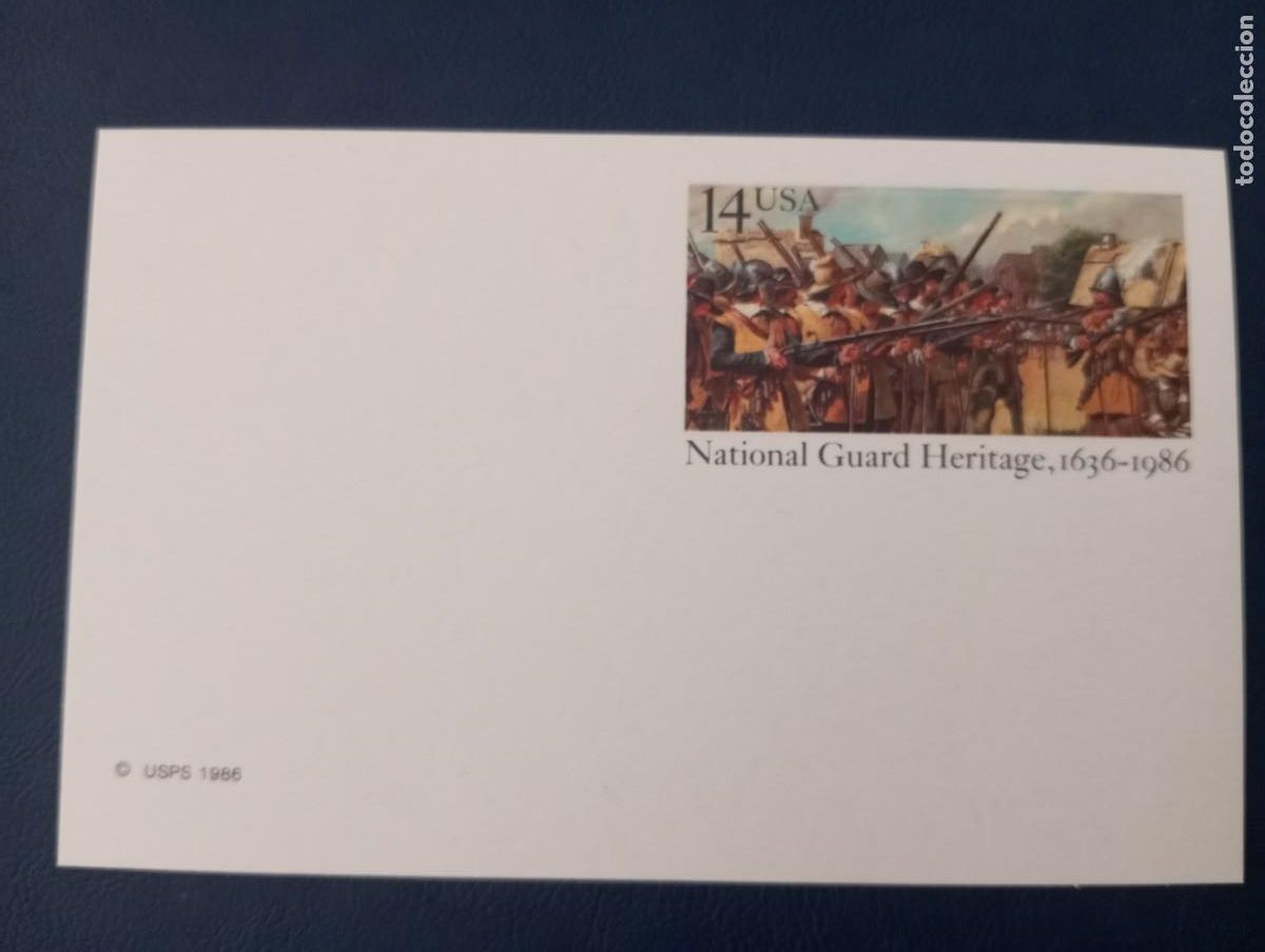 Sellos: ESTADOS UNIDOS, 1986, ENTERO POSTAL, NATIONAL GUARD HERITAGE