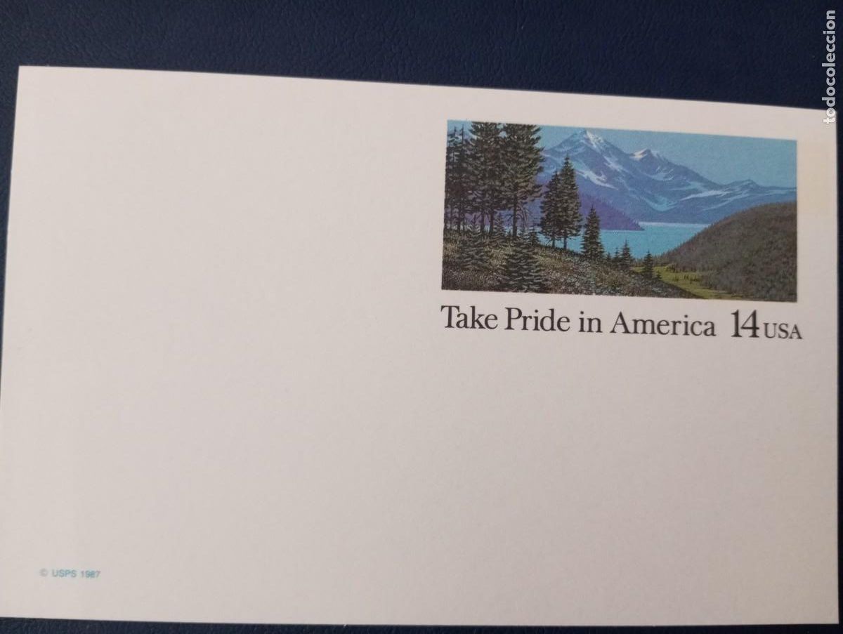 Sellos: ESTADOS UNIDOS, 1987, ENTERO POSTAL, TAKE PRIDE IN AMERICA