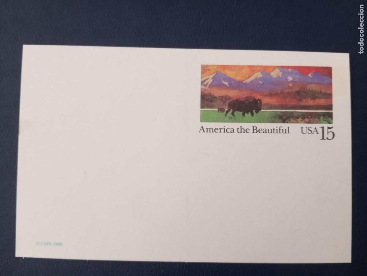 Sellos: ESTADOS UNIDOS, 1988, ENTERO POSTAL, AMERICA THE BEAUTIFUL,