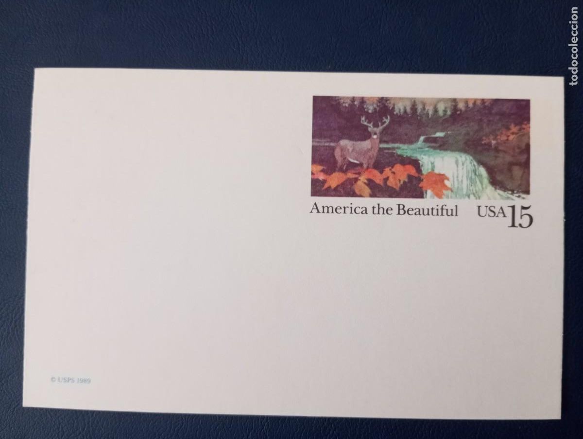 Sellos: ESTADOS UNIDOS, 1989, ENTERO POSTAL, AM&Eacute;RICA THE BEAUTIFUL, NATURALEZA, FAUNA