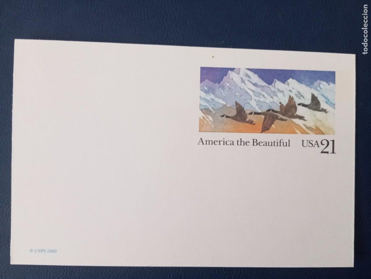 Sellos: ESTADOS UNIDOS, 1989, ENTERO POSTAL, AM&Eacute;RICA THE BEAUTIFUL, NATURALEZA, FAUNA